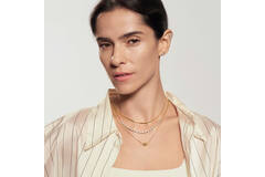  Wanderer - Schakelcolliers - Zilver / 14kt GP - 45cm